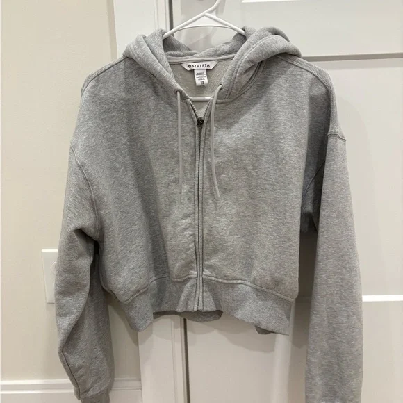 Athleta Forever Fleece Cropped Full Zip-SOO COMFY - Picture 2 of 8